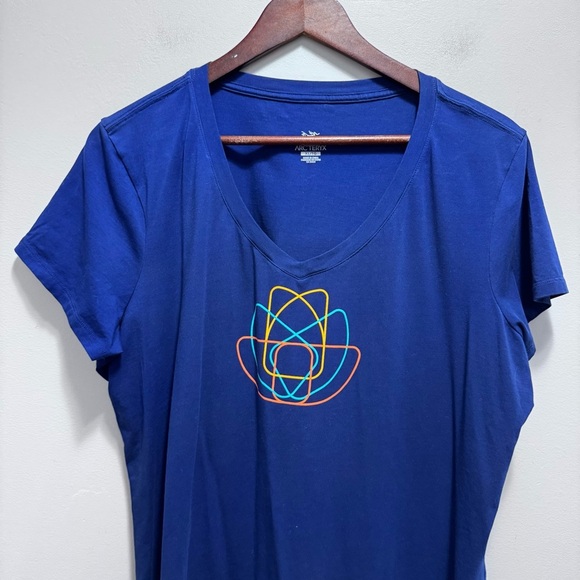 Arc’teryx Blue Vneck Cotton Short Sleeve T Shirt Size XL - Picture 3 of 10
